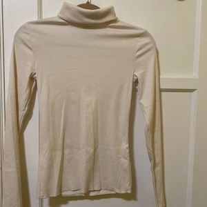 Wild fable cream ribbed turtle neck long sleeve.